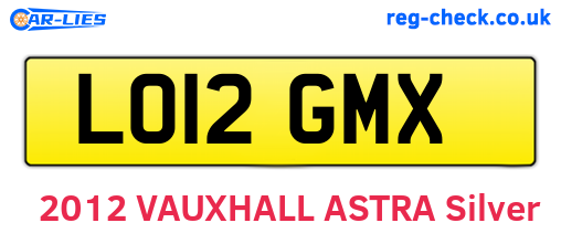 LO12GMX are the vehicle registration plates.