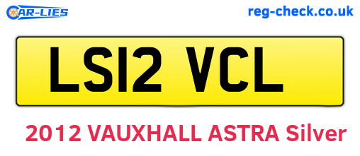 LS12VCL are the vehicle registration plates.