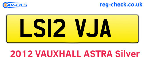 LS12VJA are the vehicle registration plates.