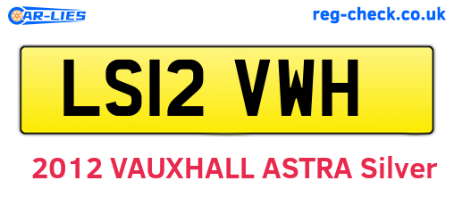 LS12VWH are the vehicle registration plates.