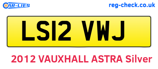 LS12VWJ are the vehicle registration plates.