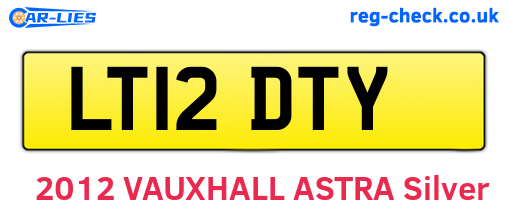 LT12DTY are the vehicle registration plates.