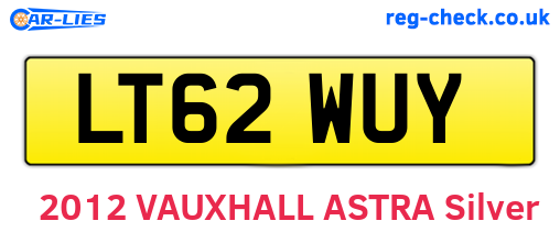 LT62WUY are the vehicle registration plates.