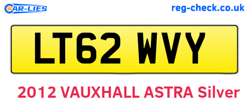 LT62WVY are the vehicle registration plates.