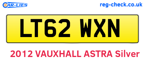LT62WXN are the vehicle registration plates.