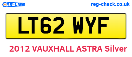 LT62WYF are the vehicle registration plates.