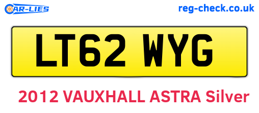 LT62WYG are the vehicle registration plates.