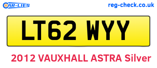 LT62WYY are the vehicle registration plates.