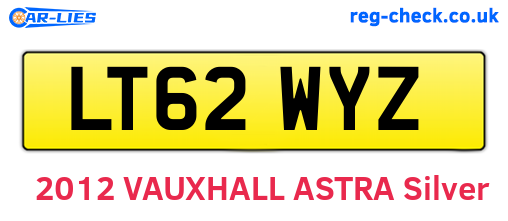 LT62WYZ are the vehicle registration plates.