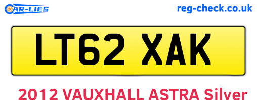 LT62XAK are the vehicle registration plates.
