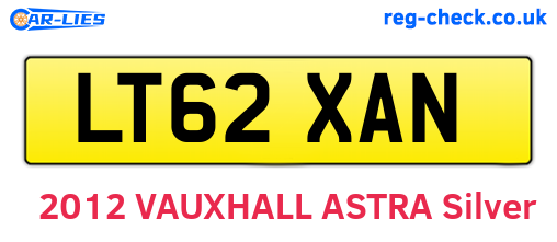 LT62XAN are the vehicle registration plates.