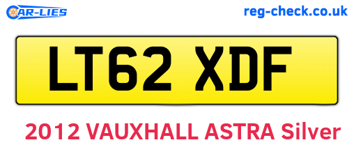 LT62XDF are the vehicle registration plates.