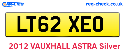LT62XEO are the vehicle registration plates.