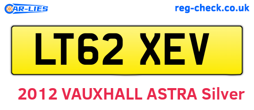 LT62XEV are the vehicle registration plates.