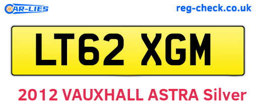 LT62XGM are the vehicle registration plates.