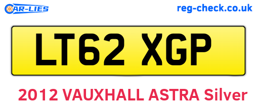LT62XGP are the vehicle registration plates.