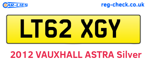 LT62XGY are the vehicle registration plates.