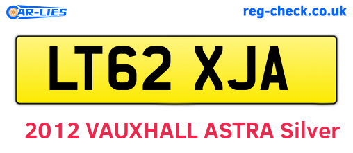 LT62XJA are the vehicle registration plates.