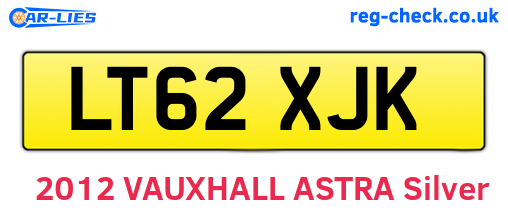 LT62XJK are the vehicle registration plates.