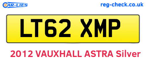 LT62XMP are the vehicle registration plates.