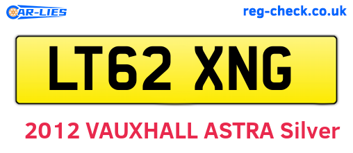 LT62XNG are the vehicle registration plates.