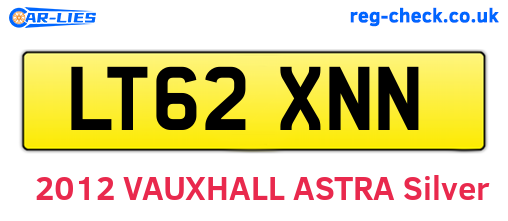 LT62XNN are the vehicle registration plates.