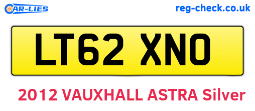 LT62XNO are the vehicle registration plates.