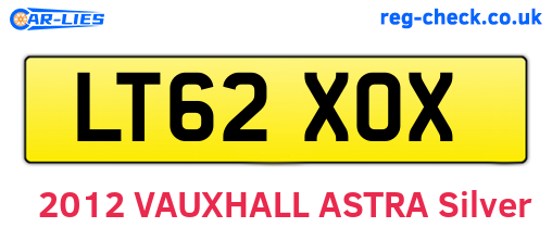 LT62XOX are the vehicle registration plates.