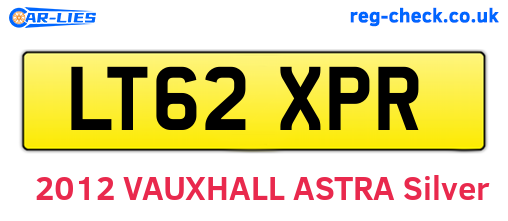 LT62XPR are the vehicle registration plates.