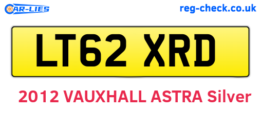 LT62XRD are the vehicle registration plates.