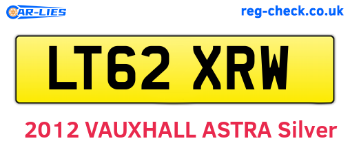LT62XRW are the vehicle registration plates.