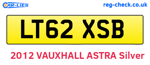 LT62XSB are the vehicle registration plates.