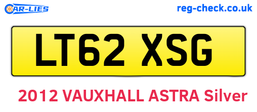LT62XSG are the vehicle registration plates.