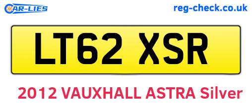 LT62XSR are the vehicle registration plates.