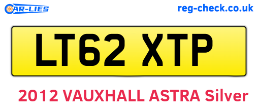 LT62XTP are the vehicle registration plates.