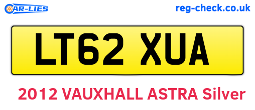 LT62XUA are the vehicle registration plates.
