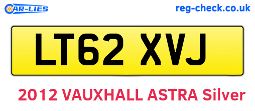 LT62XVJ are the vehicle registration plates.