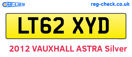 LT62XYD are the vehicle registration plates.
