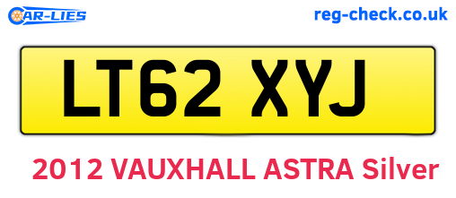 LT62XYJ are the vehicle registration plates.