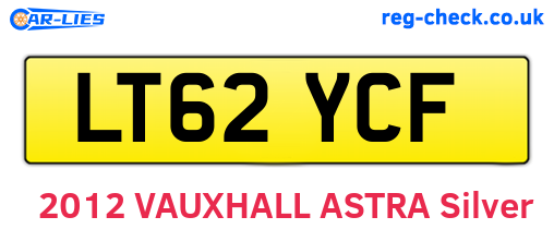 LT62YCF are the vehicle registration plates.