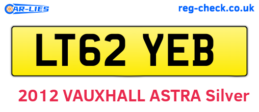LT62YEB are the vehicle registration plates.