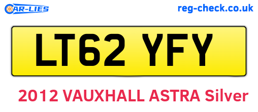 LT62YFY are the vehicle registration plates.