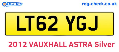 LT62YGJ are the vehicle registration plates.