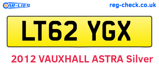 LT62YGX are the vehicle registration plates.