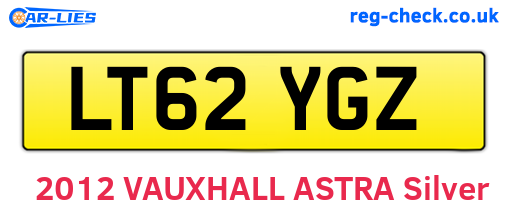 LT62YGZ are the vehicle registration plates.