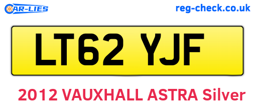 LT62YJF are the vehicle registration plates.