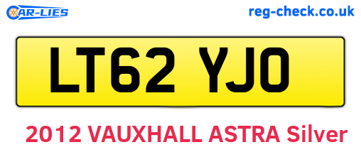 LT62YJO are the vehicle registration plates.