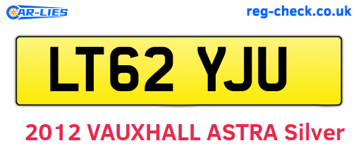 LT62YJU are the vehicle registration plates.