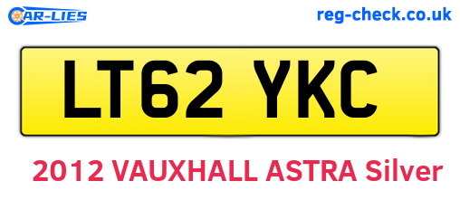 LT62YKC are the vehicle registration plates.