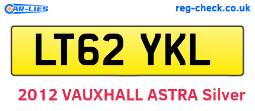 LT62YKL are the vehicle registration plates.